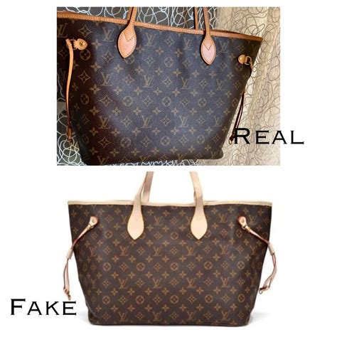 fake vs real louis vuitton bag inside|faux louis vuitton neverfull bag.